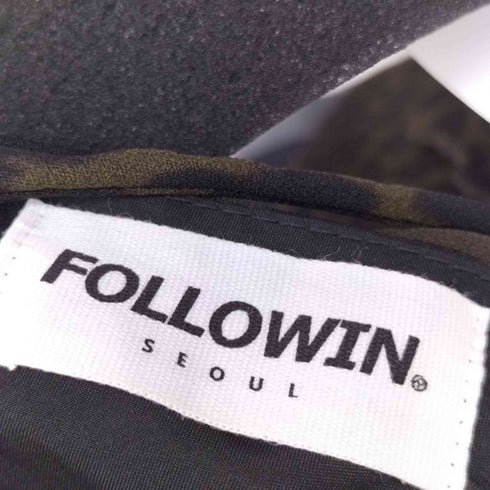 FOLLOWIN レオパード キャミソールミニワンピース レディース FREE