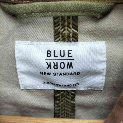 ブルーワーク BLUE WORK ネップバックサテンカモ シャツブルゾン メンズ S