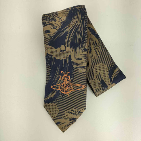 ヴィヴィアンウエストウッド Vivienne Westwood ビッグオーブ刺繍 シルクネクタイ メンズ