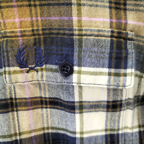フレッドペリー FRED PERRY ロゴ刺繍 ハリントン シャツジャケット メンズ import:S