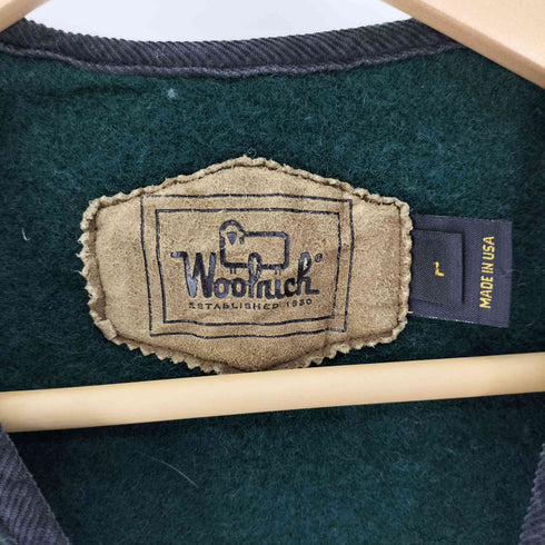 ウールリッチ WOOLRICH 90S USA製 レザータグ タータンチェック ウール ベスト メンズ import:L