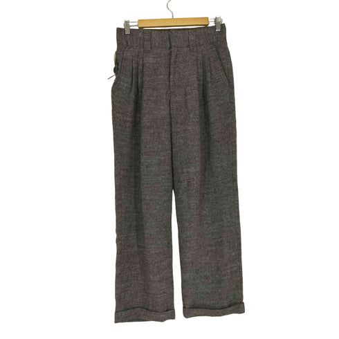 ファーラー FARAH リネンウール 3タックワイドテーパードパンツ メンズ UK:30-31