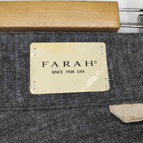 ファーラー FARAH リネンウール 3タックワイドテーパードパンツ メンズ UK:30-31