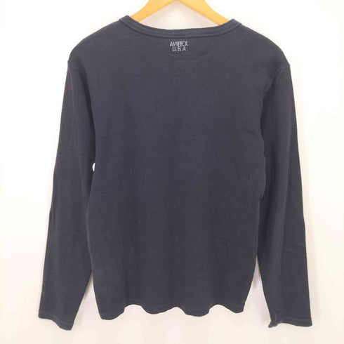 アヴィレックス AVIREX USA製 ヘンリーネックカットソー メンズ Large