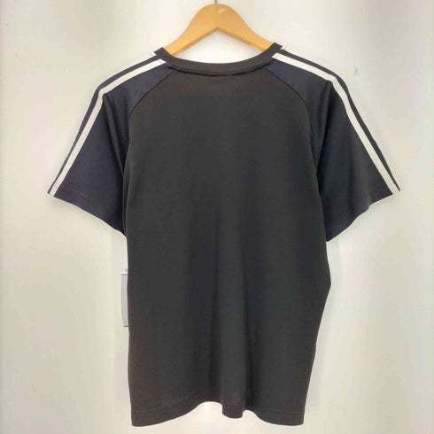 アディダス adidas 00s 短丈 パフォーマンスロゴ スリーライン ラグランクルーネックTシャツ メンズ JPN:M