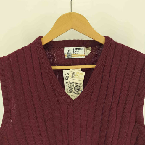 ロンドンフォグ LONDON FOG 80-90S USA製 THE BOSTON VEST アクリル Vネック ニット ベスト デッドストック メンズ import:M