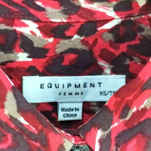 エキプモンフェム EQUIPMENT FEMME フロントポケット総柄レーヨンシャツ レディース import:XS