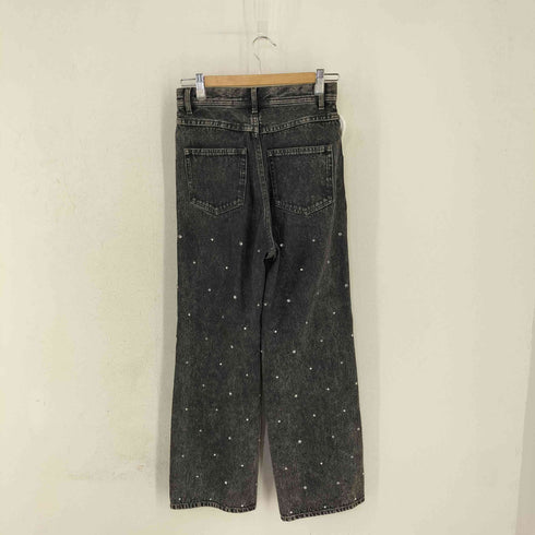 メゾンスペシャル MAISON SPECIAL ラインストーンパールワイドデニムパンツ レディース JPN:36