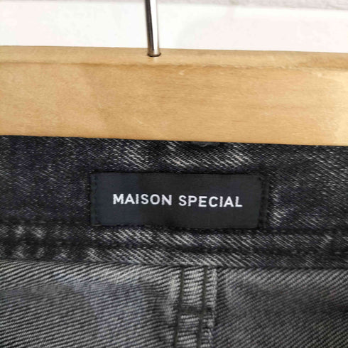 メゾンスペシャル MAISON SPECIAL ラインストーンパールワイドデニムパンツ レディース JPN:36