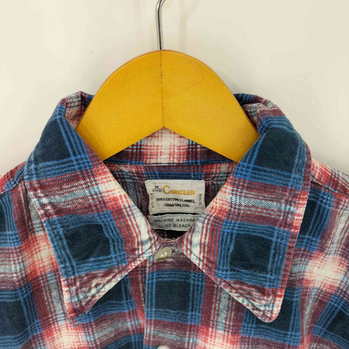 CHANDLER 60S~70S コットン フラップポケット L/S ネルシャツ メンズ 15 1/2