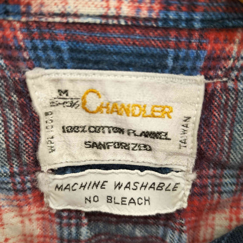 CHANDLER 60S~70S コットン フラップポケット L/S ネルシャツ メンズ 15 1/2
