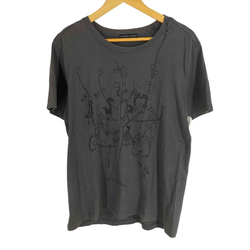 ツモリチサト TSUMORI CHISATO デザインプリントクルーネックカットソー レディース