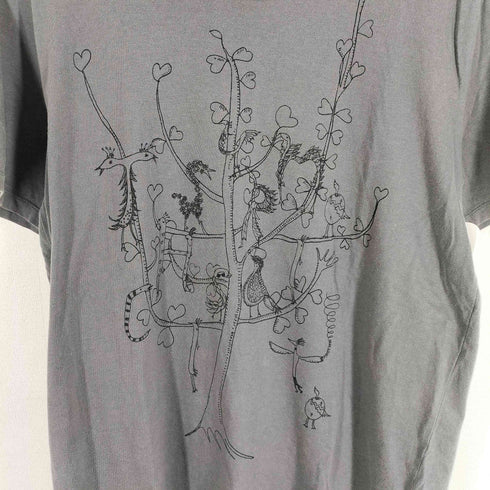 ツモリチサト TSUMORI CHISATO デザインプリントクルーネックカットソー レディース
