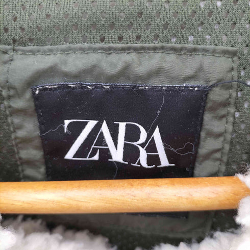 ザラ ZARA ナイロン切り替えボアブルゾン メンズ import:XL