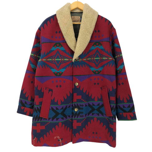 ペンドルトン PENDLETON HIGH GRADE WESTERN WEAR USA製ネイティブ柄ウールショールカラージャケット メンズ JPN:M