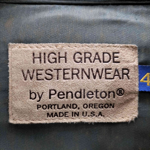 ペンドルトン PENDLETON HIGH GRADE WESTERN WEAR USA製ネイティブ柄ウールショールカラージャケット メンズ JPN:M