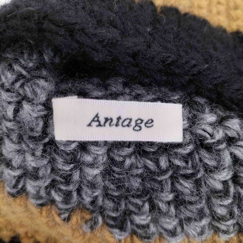 antage ボーダーニットクラッシャーハット メンズ