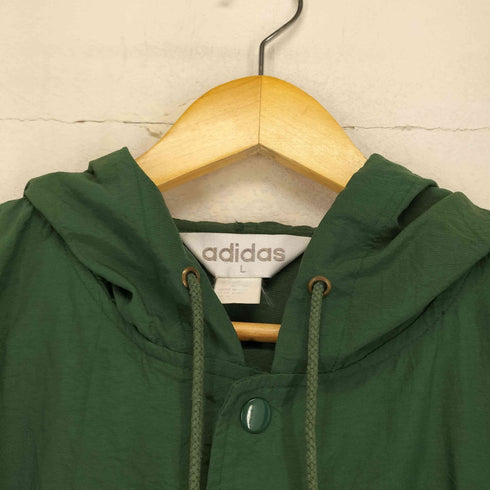 アディダス adidas 90S バックトレフォイルロゴプリント フーデッドハーフコート メンズ JPN:L