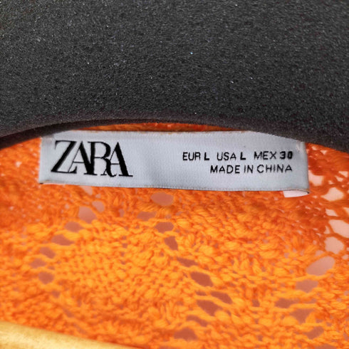 ザラ ZARA POINTELLE KNIT CARDIGAN ダイヤモンド編みニットカーディガン レディース JPN:L