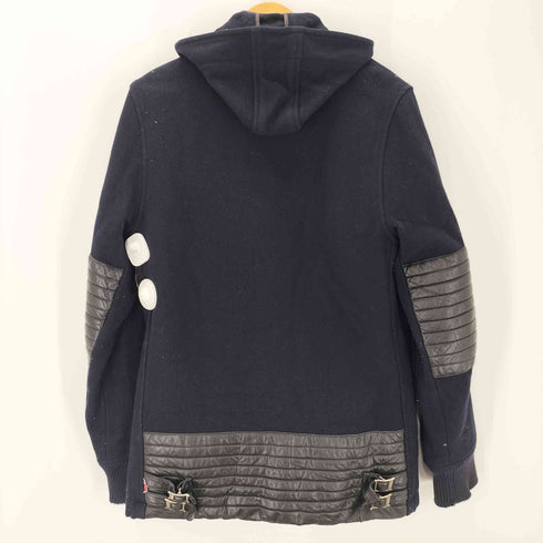 ダブルタップス WTAPS 00s STIRLING / COAT レザー切替 ライナー チンスト付きフーデッドダッフルコート メンズ