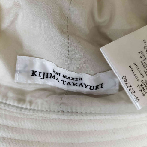 キジマタカユキ KIJIMA TAKAYUKI MOLESKIN SAILOR HAT モールスキンバケットハット アイボリー レディース 1