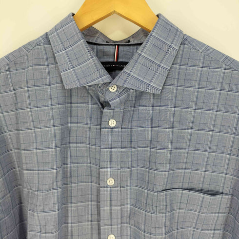 トミーヒルフィガー TOMMY HILFIGER REGULAR FIT STRETCH WRINKLE FREE ワイドカラーチェックシャツ メンズ 2XL