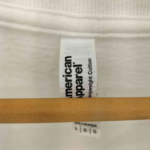 アメリカンアパレル AMERICAN APPAREL 両面プリント クルーネックTシャツ メンズ import:L