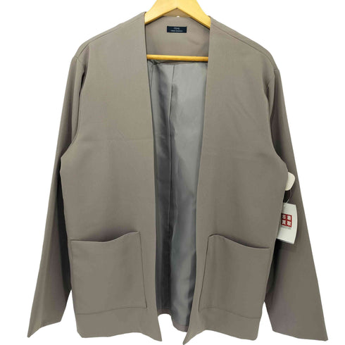 アイテムズ アーバンリサーチ ITEMS URBAN RESEARCH ストレッチノーカラー ジャケットカーディガン メンズ L