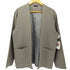 アイテムズ アーバンリサーチ ITEMS URBAN RESEARCH ストレッチノーカラー ジャケットカーディガン メンズ L