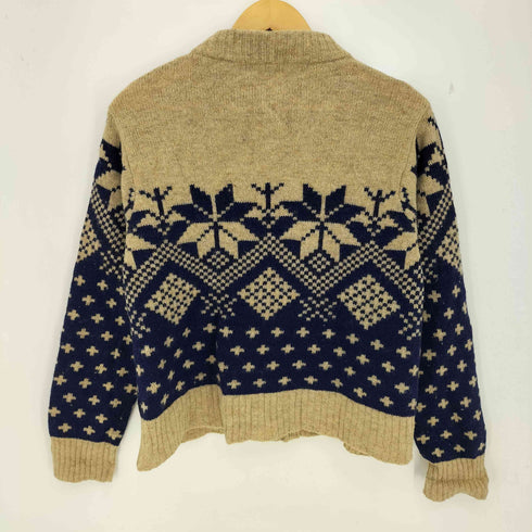 エルエルビーン L.L.Bean 雪柄 ウール ジップアップニット レディース import:L