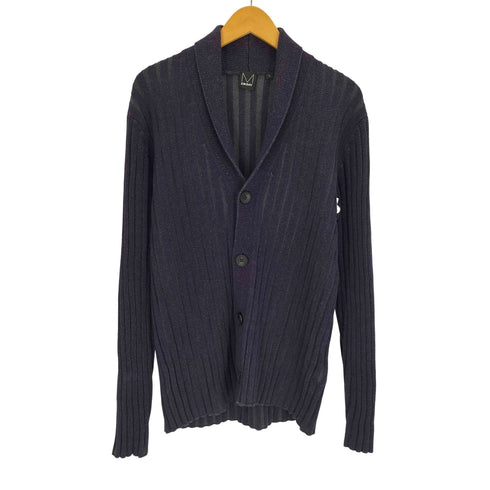 ダナキャランニューヨーク DKNY ウール混 コットン ショールカラー カーディガン メンズ import:XL