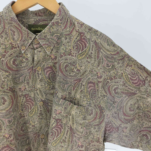 Wenture ペイズリー 総柄 L/S シャツ メンズ import:XL