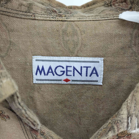 MAGENTA 総柄 レギュラーカラー シャツ メンズ
