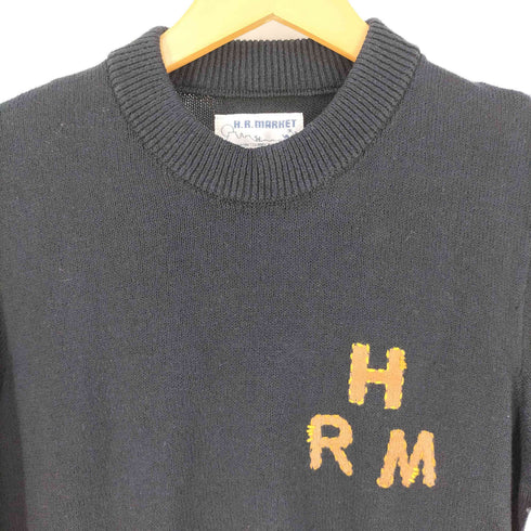 ハリウッドランチマーケット HOLLYWOOD RANCH MARKET 刺繍ロゴ クルーネックニット メンズ 1