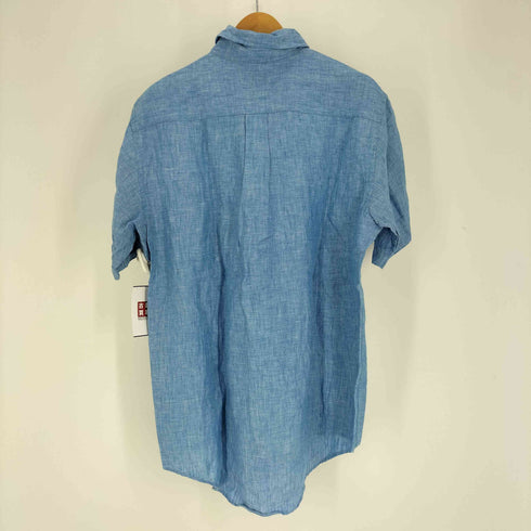 ブルックスブラザーズ BROOKS BROTHERS リネン ボタンダウン S/S シャツ メンズ import:M