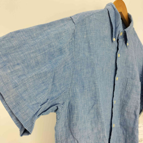 ブルックスブラザーズ BROOKS BROTHERS リネン ボタンダウン S/S シャツ メンズ import:M