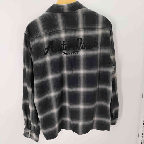 アヴィレックス AVIREX L/S COTTON/RAYON OMBRE SHIRT AVIATOR'S DINER 開襟オンブレチェックシャツ メンズ JPN:L