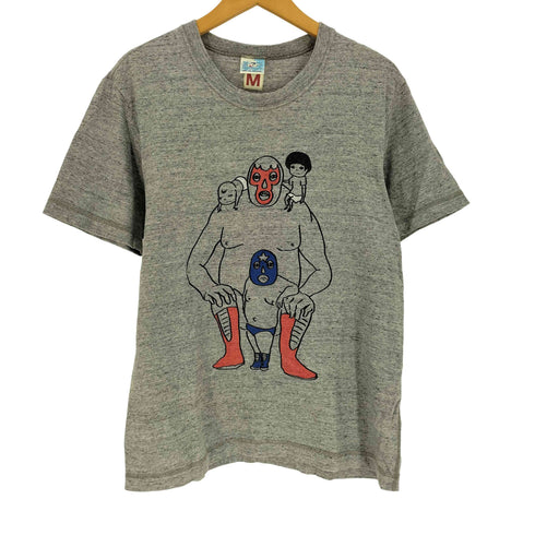 ブルーナボイン BRU NA BOINNE 子煩悩レスラー プリント S/S Tシャツ メンズ JPN:M