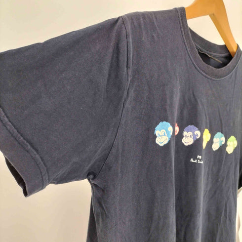 ピーエスポールスミス PS Paul Smith グラデーションカラー MONKEY プリントTシャツ メンズ import:M