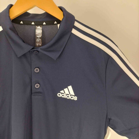 アディダス adidas PRIMEBLUE デザインド トゥ ムーブ スポーツ 3ストライプス ポロシャツ メンズ O