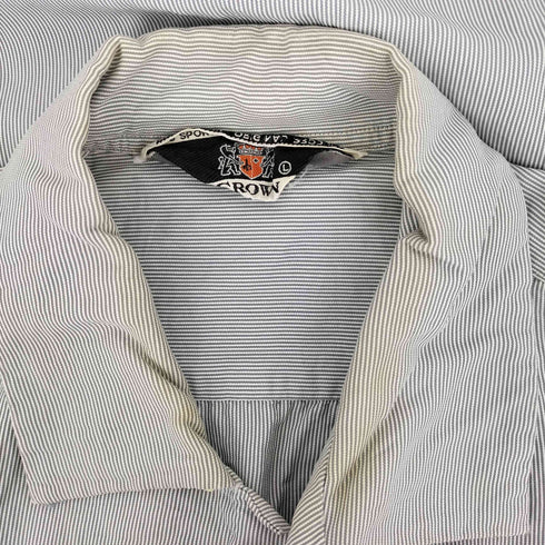 Crown 50-60S 三角タグ ヒッコリー オープンカラー L/S シャツ メンズ import:L