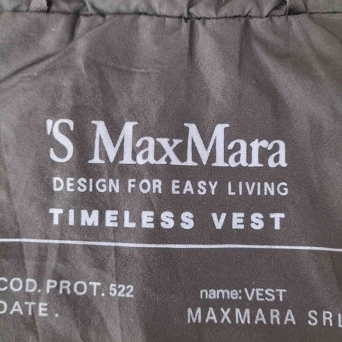 エスマックスマーラ S Max Mara フロントベルト TIMELESS VEST レディース JPN:40
