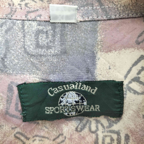 Casualland SPORTSWEAR 民族柄 S/S シャツ メンズ import:XL
