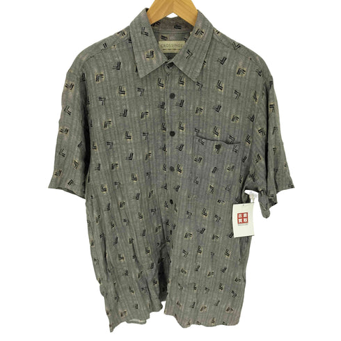 CROSSINGS 総柄 S/S レーヨン シャツ メンズ import:M