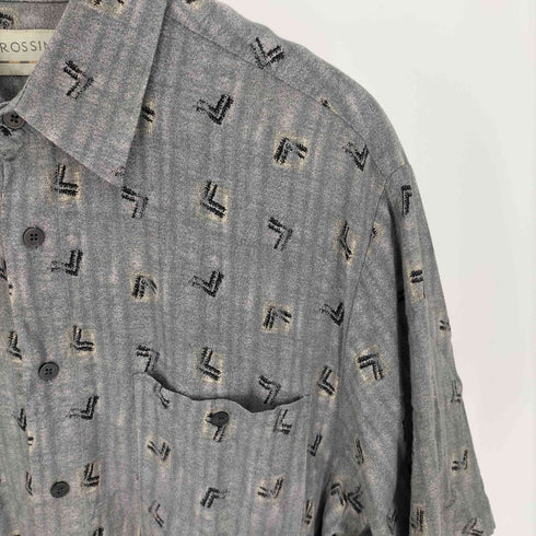 CROSSINGS 総柄 S/S レーヨン シャツ メンズ import:M