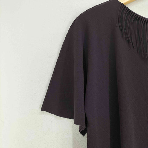 プリーツプリーズイッセイミヤケ PLEATS PLEASE ISSEY MIYAKE フリンジデザイン半袖ブラウス レディース JPN:3