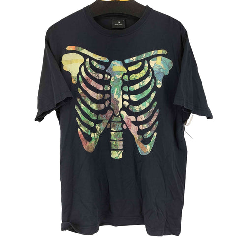 ピーエスポールスミス PS Paul Smith Rib Butterfly プリントオーガニックコットンTシャツ メンズ JPN:XL