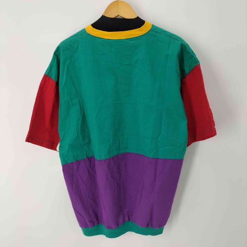 ジターノ GitaNo 90S マルチカラーヘンリーネックS/S TEE ブロックパターン メンズ JPN:L
