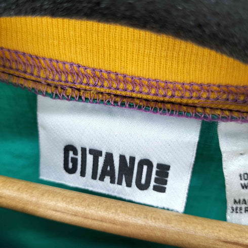 ジターノ GitaNo 90S マルチカラーヘンリーネックS/S TEE ブロックパターン メンズ JPN:L