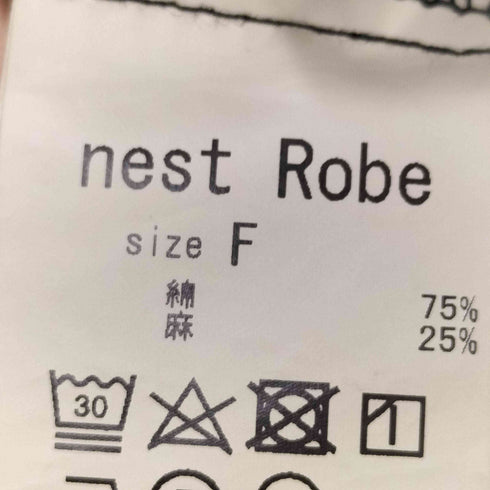 ネストローブ nest Robe オバーサイズフリルブラウス レディース F